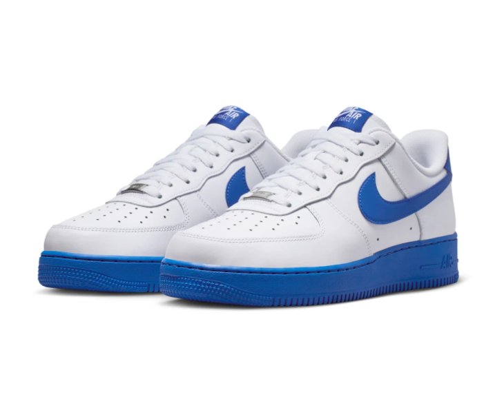 Nike Air Force 1 Low Sneakers – White & Royal Blue Sole