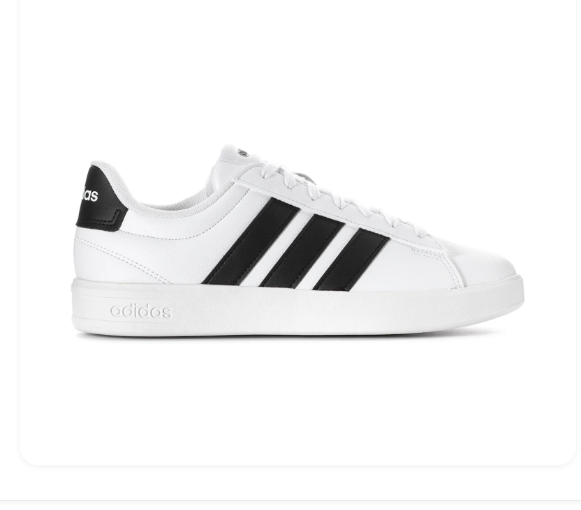 Adidas Low-Top Sneakers – White & Black with White Sole