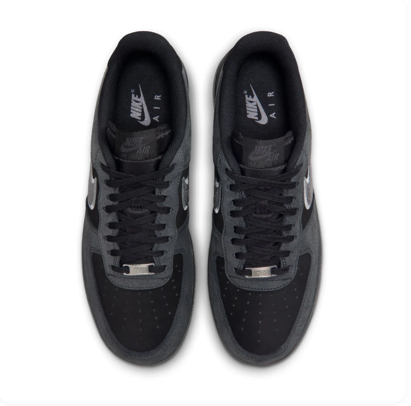 Nike Air Force 1 Low Sneakers – Black, Charcoal & Silver Grey