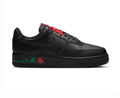 Nike Air Force 1 Low Sneakers – Black with Red Rose Details