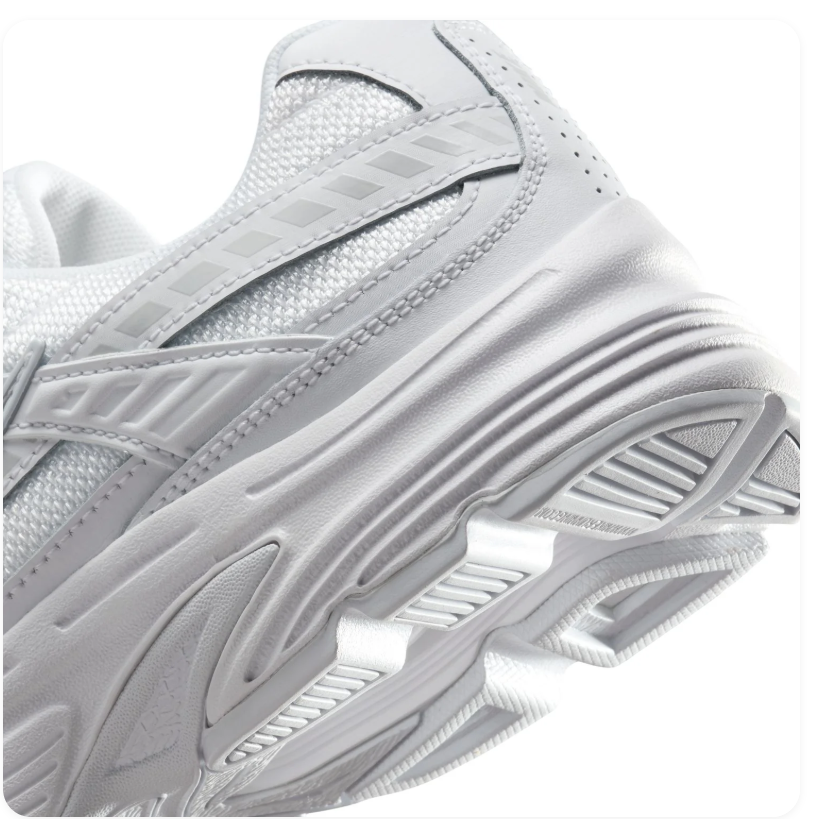 Nike White & Silver Mesh Sneakers
