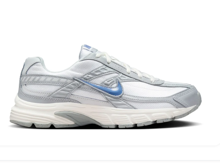 Nike Retro Low-Top Sneakers – White, Silver Grey & Blue