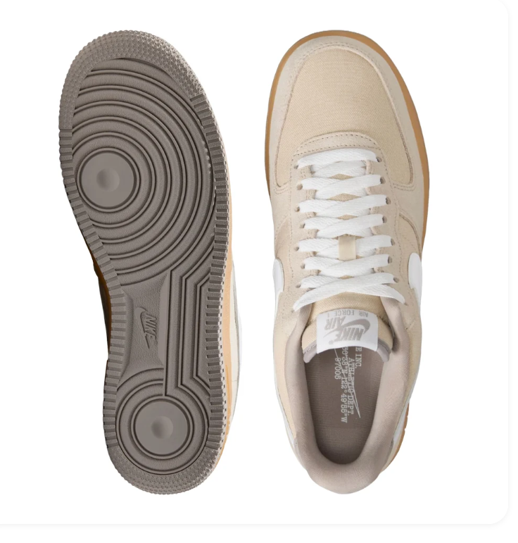 Nike Air Force 1 Low Sneakers – Beige, White & Gum