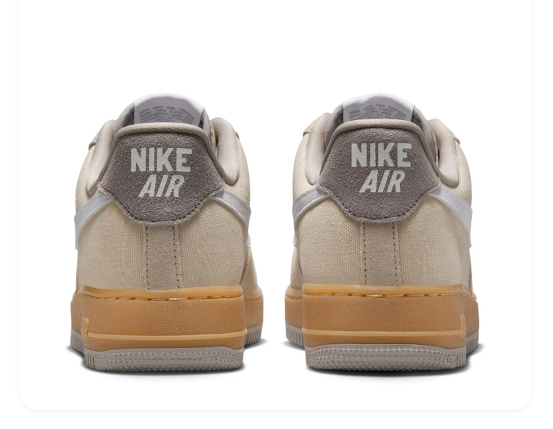Nike Air Force 1 Low Sneakers – Beige, White & Gum