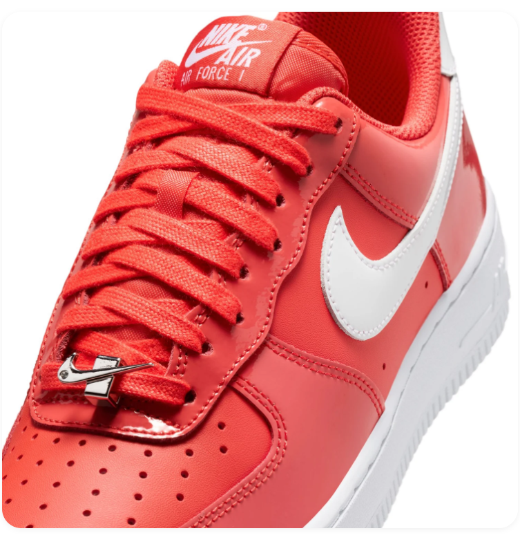 Nike Air Force 1 Low Sneakers – Red & White