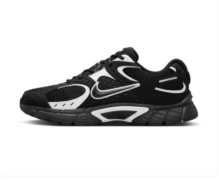 Nike Retro Mesh Sneakers – Black, White & Silver Grey