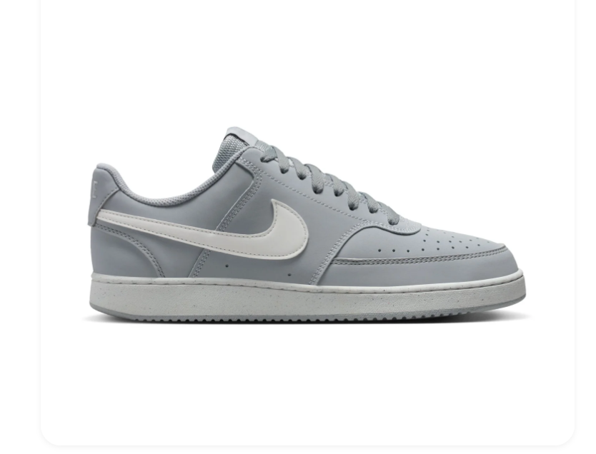 Nike Court Vision Low Sneakers – Light Grey & White