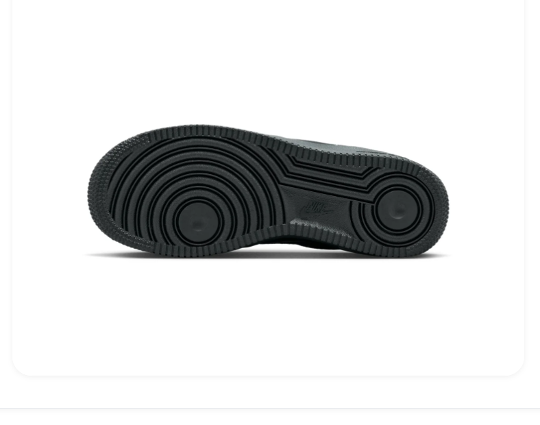 Nike Air Force 1 Low Sneakers – Black & Charcoal with Grey-Outlined Swoosh