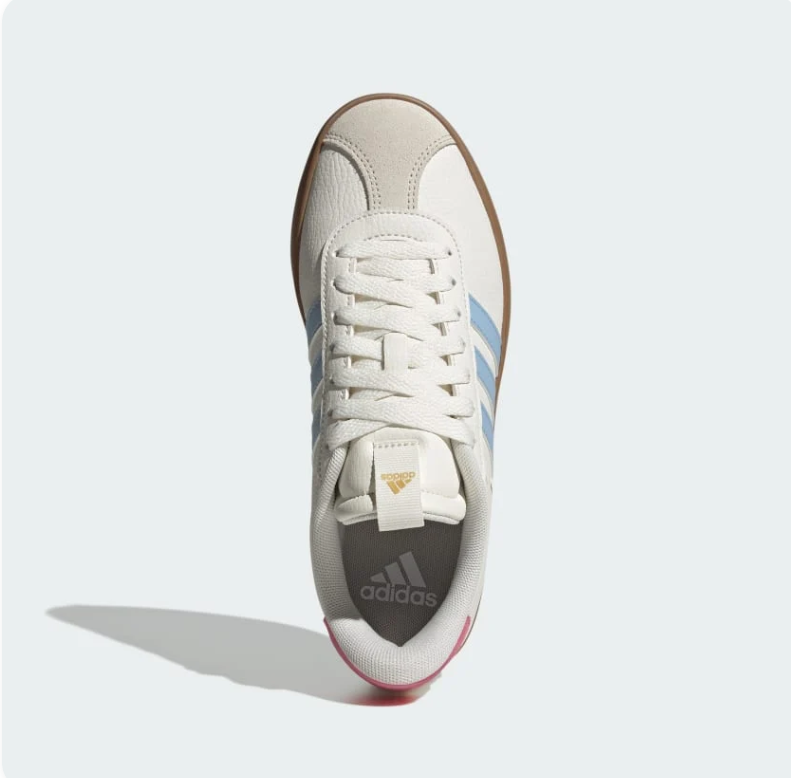 Adidas Low-Top Sneakers - White, Pink, Light Blue & Gum