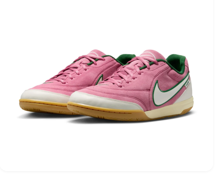 Nike Tiempo Low-Top Sneakers – Pink, Cream & Green