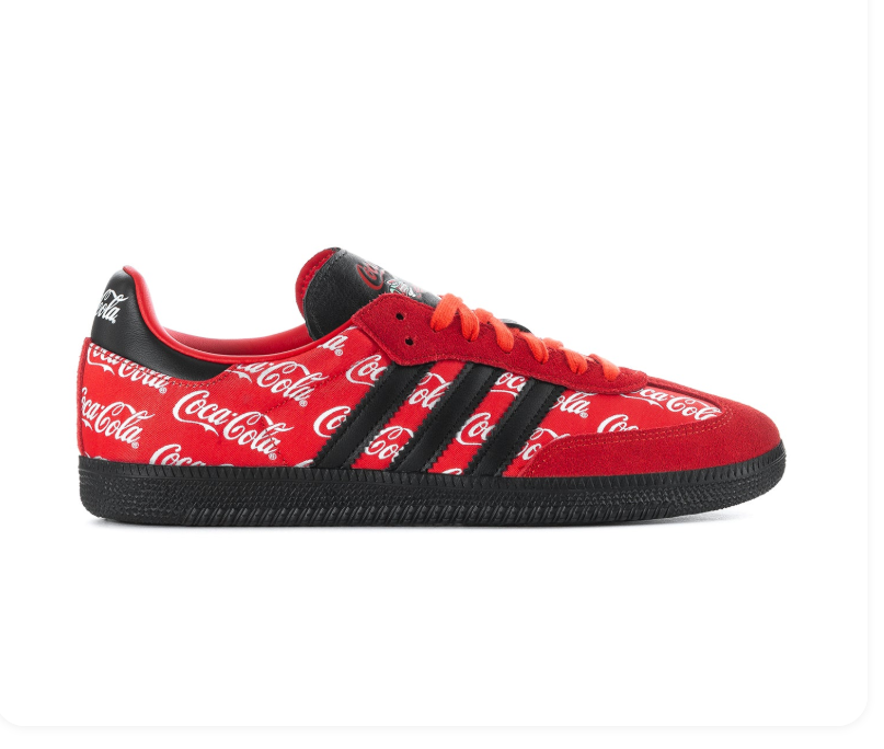 Adidas Coca-Cola Print Low-Top Sneakers - Red, Black & White
