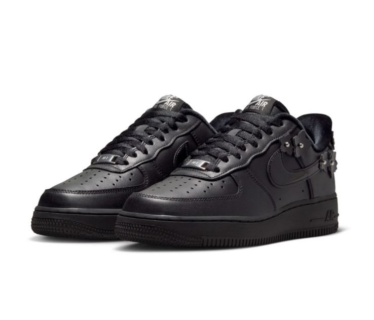 Nike Air Force 1 Low Sneakers – Black with Floral Details
