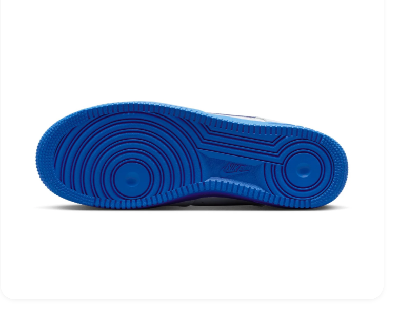Nike Air Force 1 Low Sneakers – White & Royal Blue Sole