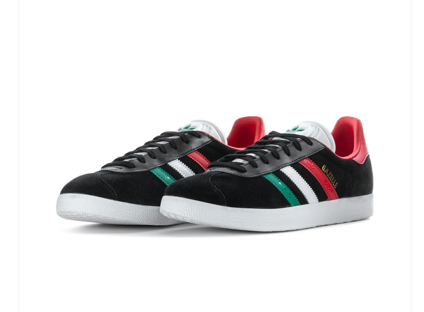 Adidas Gazelle Mexico Sneakers - Black, Green, White & Red