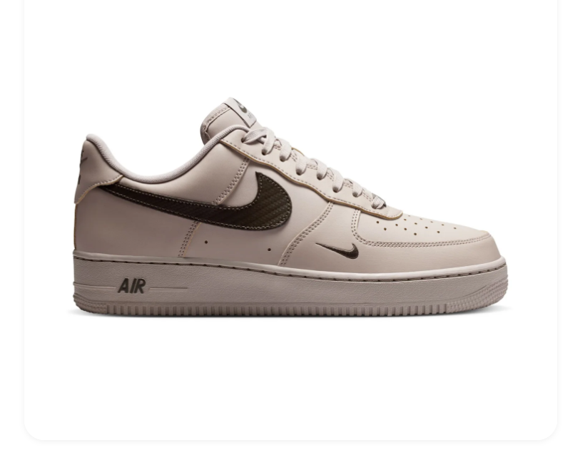 Nike Air Force 1 Low Sneakers – Light Taupe & Dark Brown