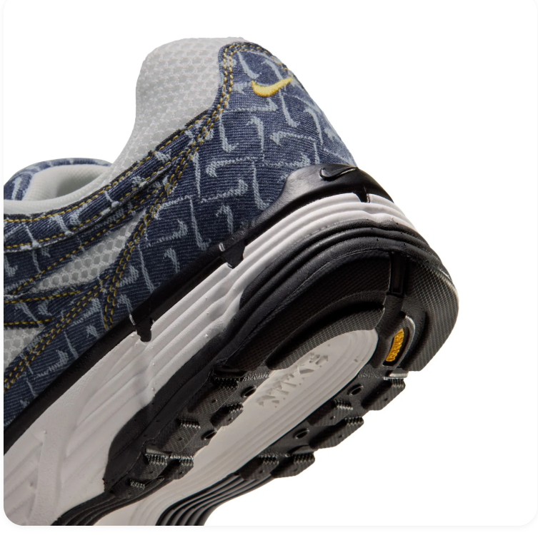 Nike Retro Mesh Sneakers – Navy Pattern, White & Yellow