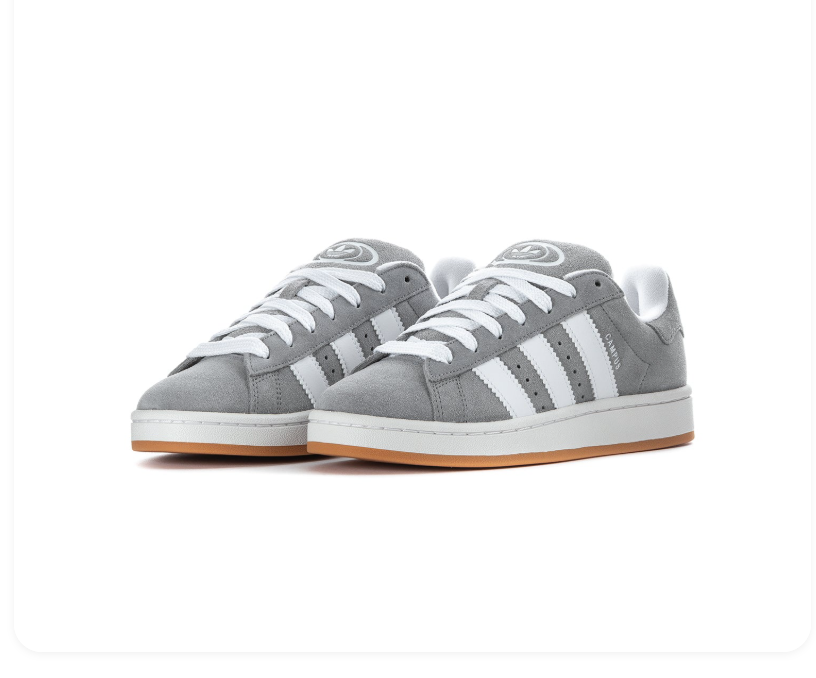 Adidas Campus Sneakers - Grey, White & Gum