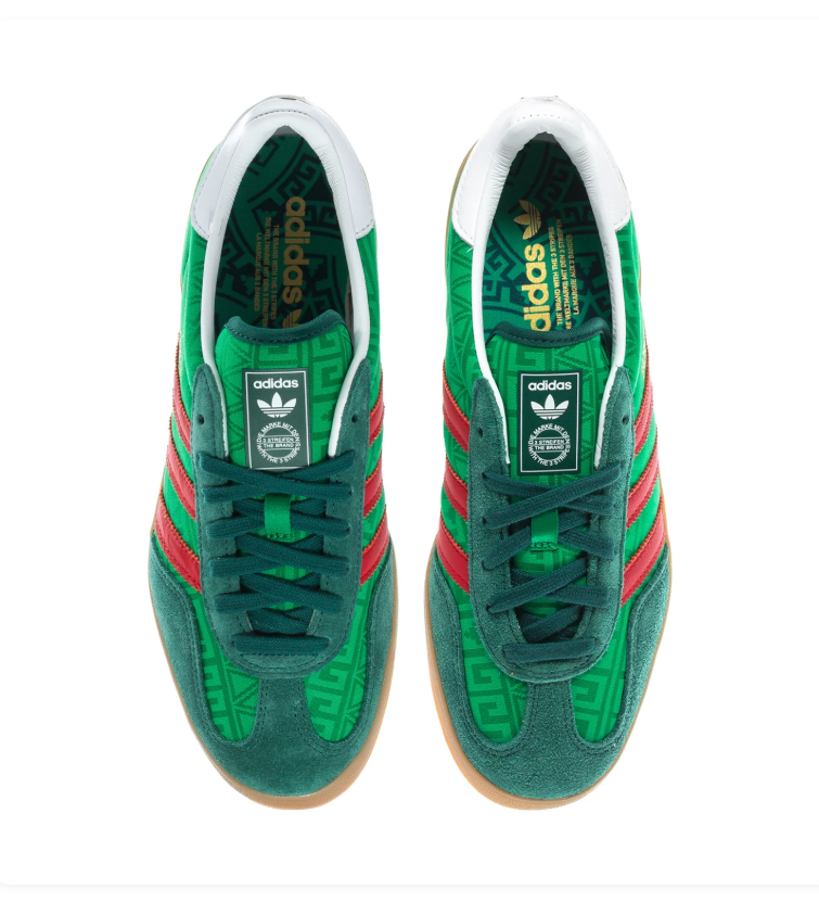 Adidas Patterned Low-Top Sneakers - Green, Red & Gum