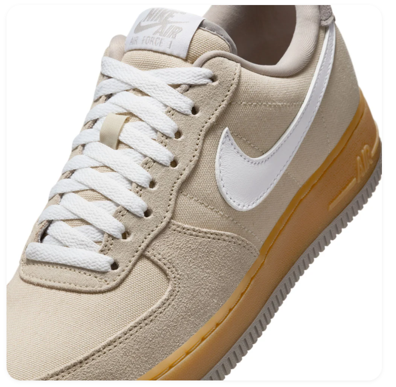 Nike Air Force 1 Low Sneakers – Beige, White & Gum