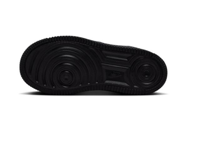 Nike Force 1 Low-Top Sneakers – Black with Leopard-Print Swoosh