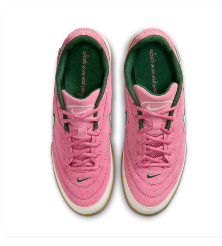 Nike Tiempo Low-Top Sneakers – Pink, Cream & Green