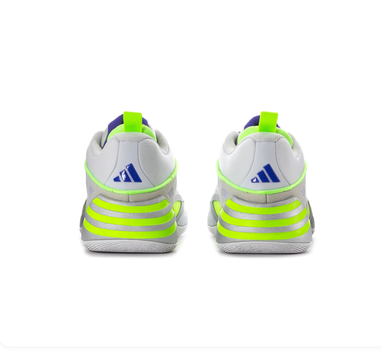 Adidas Basketball Shoes - Light Grey, Neon Green & Purple