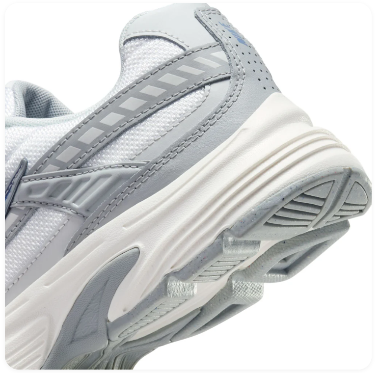 Nike Retro Low-Top Sneakers – White, Silver Grey & Blue