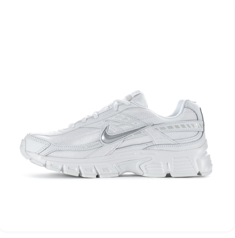 Nike White & Silver Mesh Sneakers