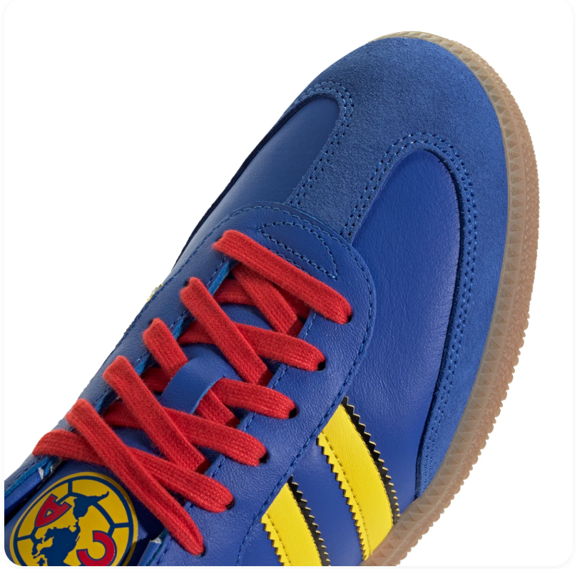 Adidas Samba Club América Sneakers - Blue, Yellow, Red & Gum