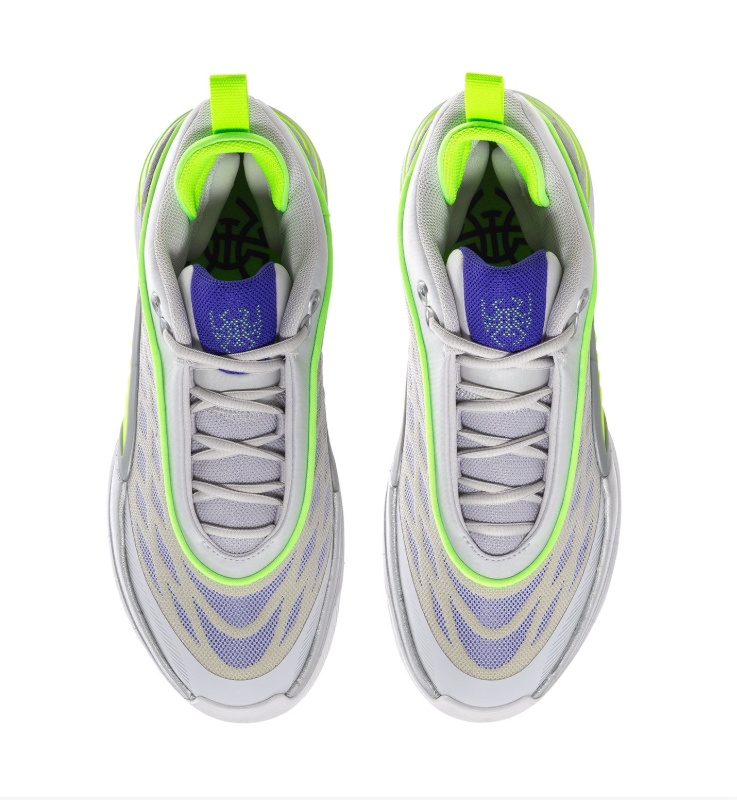 Adidas Basketball Shoes - Light Grey, Neon Green & Purple