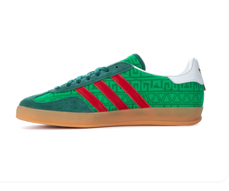 Adidas Patterned Low-Top Sneakers - Green, Red & Gum