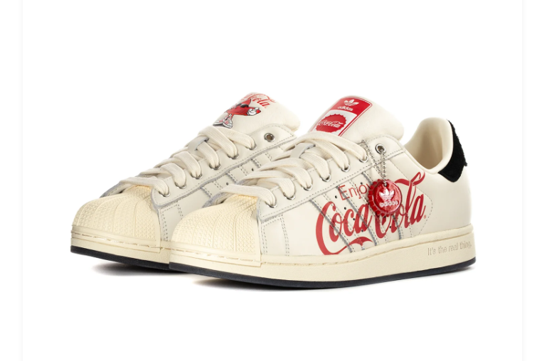 Adidas Coca-Cola Shell-Toe Sneakers - Cream, Red & Black