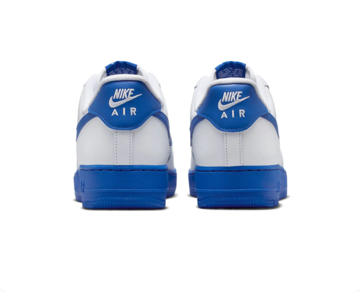 Nike Air Force 1 Low Sneakers – White & Royal Blue Sole