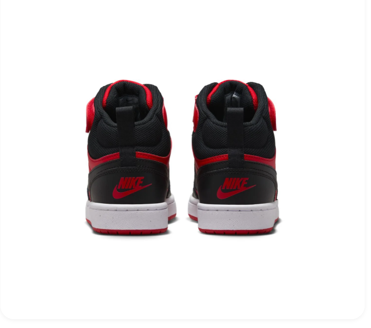 Nike High-Top Sneakers – Red & Black with Ankle Strap