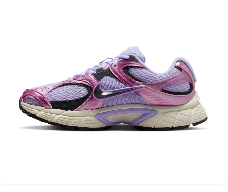 Nike Retro Mesh Sneakers – Lilac, Metallic Pink & Black