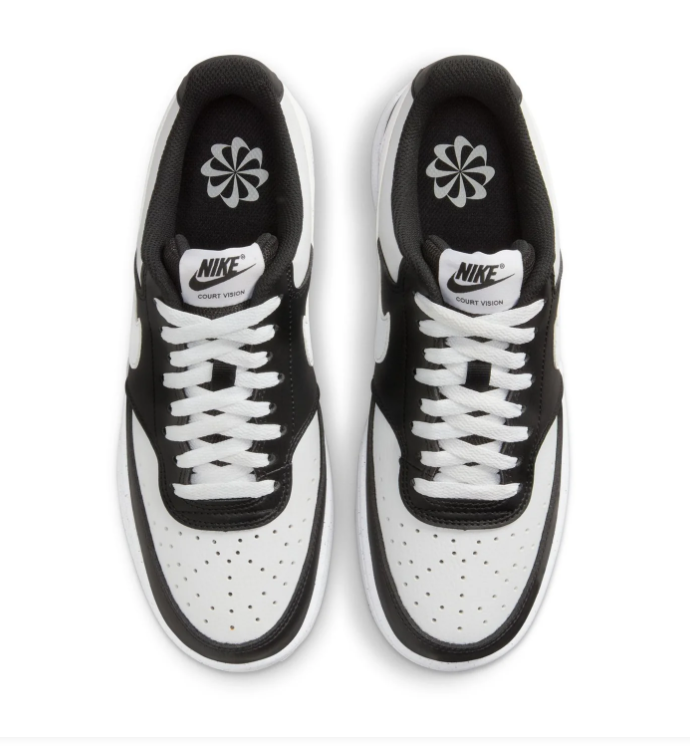 Nike Court Vision Low Sneakers – Black & White