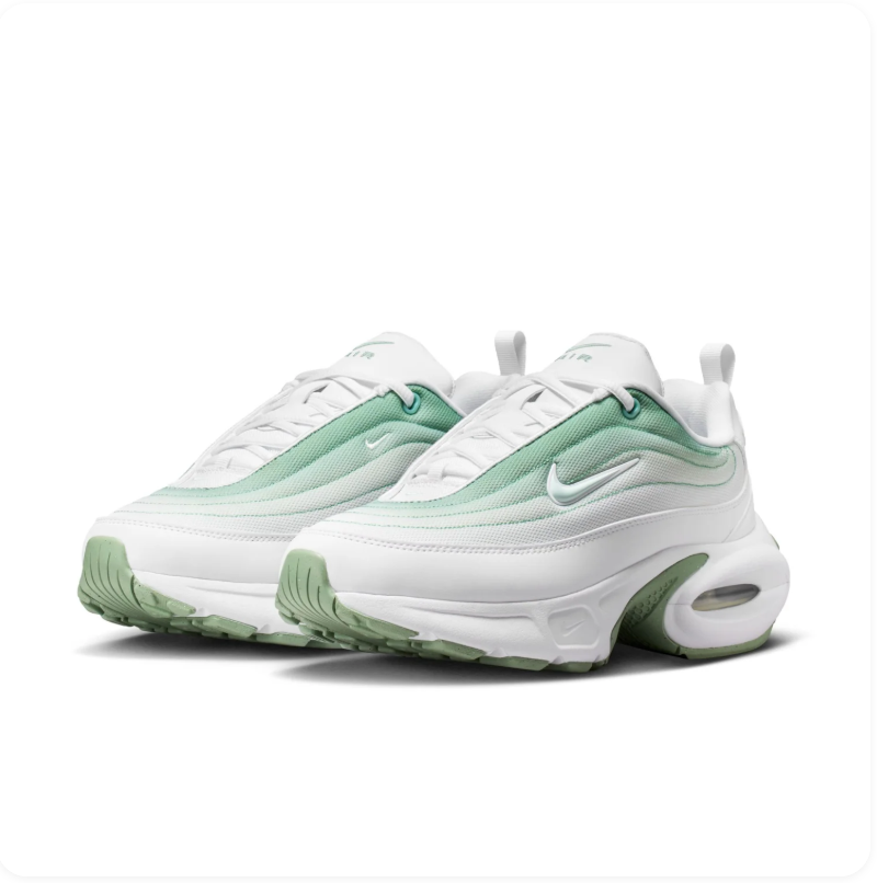 Nike Air Low-Top Sneakers – White & Mint Green