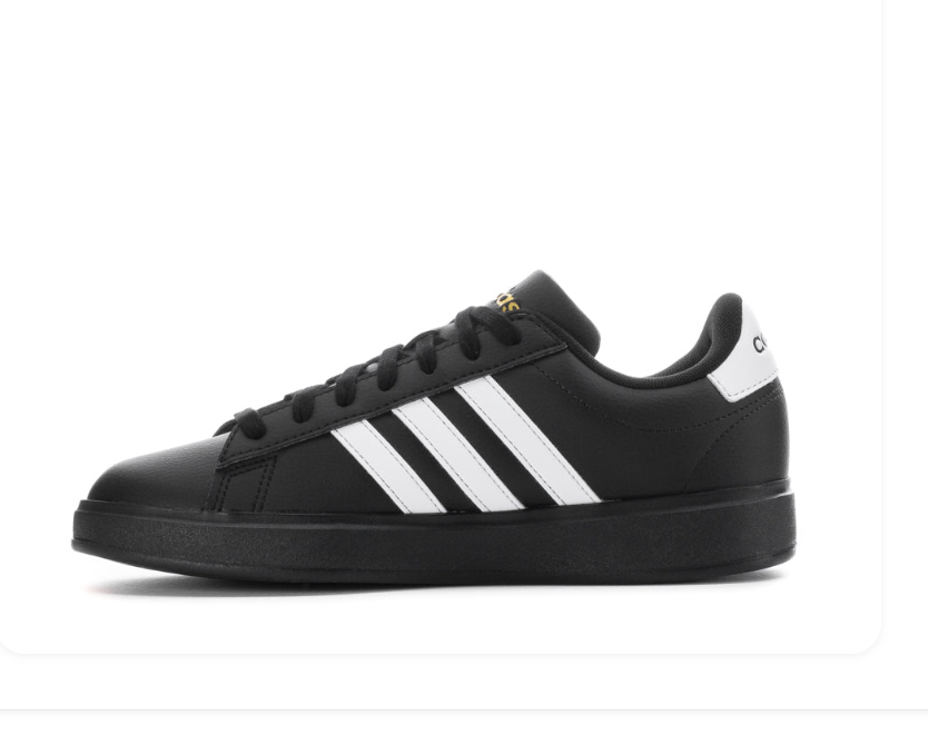 Adidas Low-Top Sneakers – Black & White with Black Sole