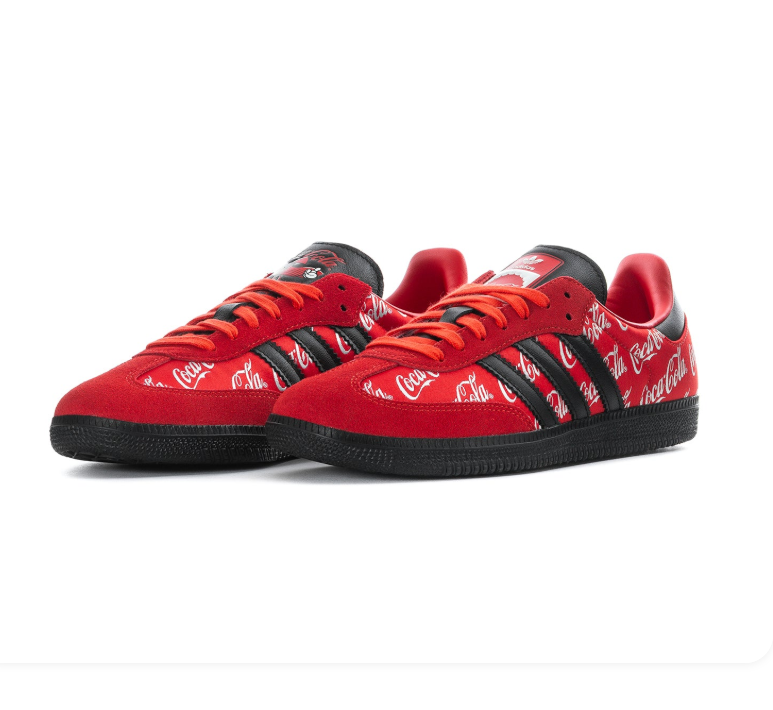 Adidas Coca-Cola Print Low-Top Sneakers - Red, Black & White