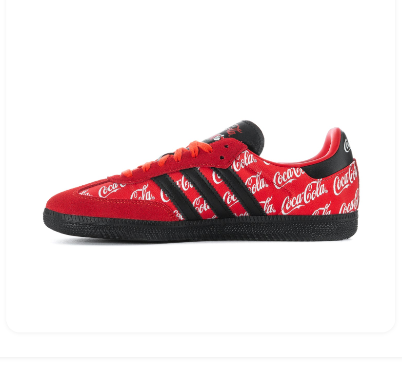 Adidas Coca-Cola Print Low-Top Sneakers - Red, Black & White