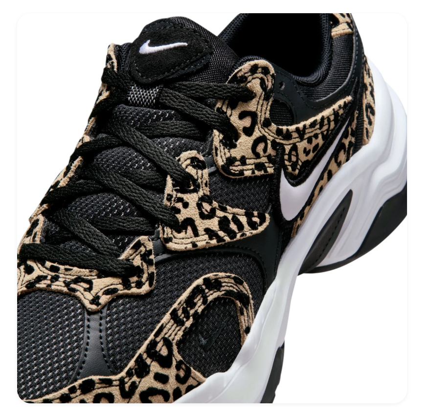 Nike Leopard Print Chunky Sneakers – Black & White