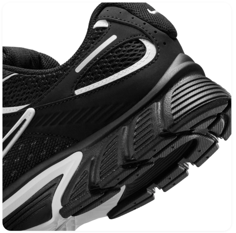 Nike Retro Mesh Sneakers – Black, White & Silver Grey