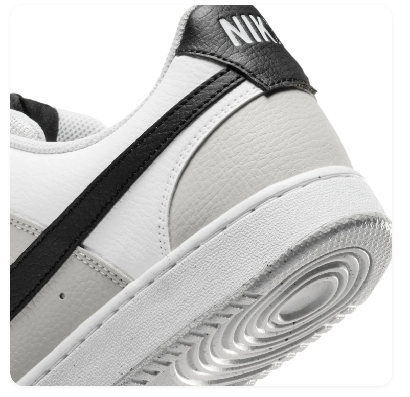 Nike Court Vision Low Sneakers – White, Light Grey & Black
