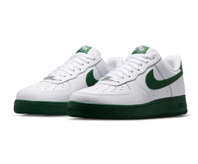 Nike Air Force 1 Low Sneakers – White & Forest Green