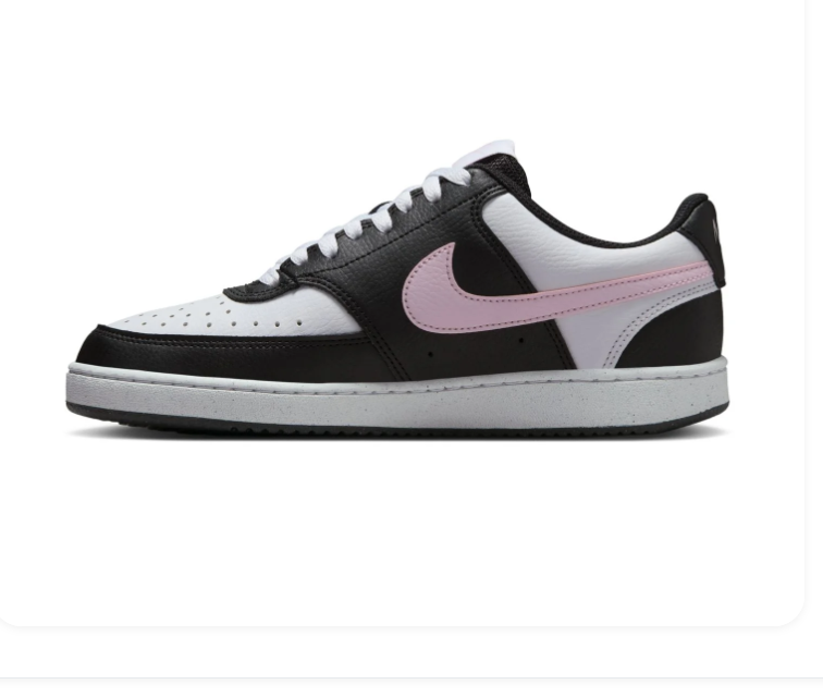 Nike Low-Top Sneakers – Black, White & Pale Pink