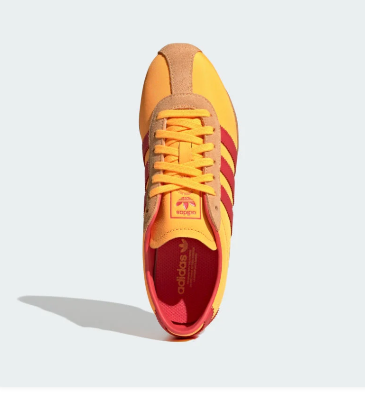 Adidas Tokyo Low-Top Sneakers - Golden Yellow, Red & Tan