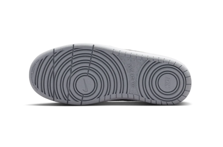 Nike Low-Top Sneakers – Black & Grey with Blue-to-Yellow Swoosh