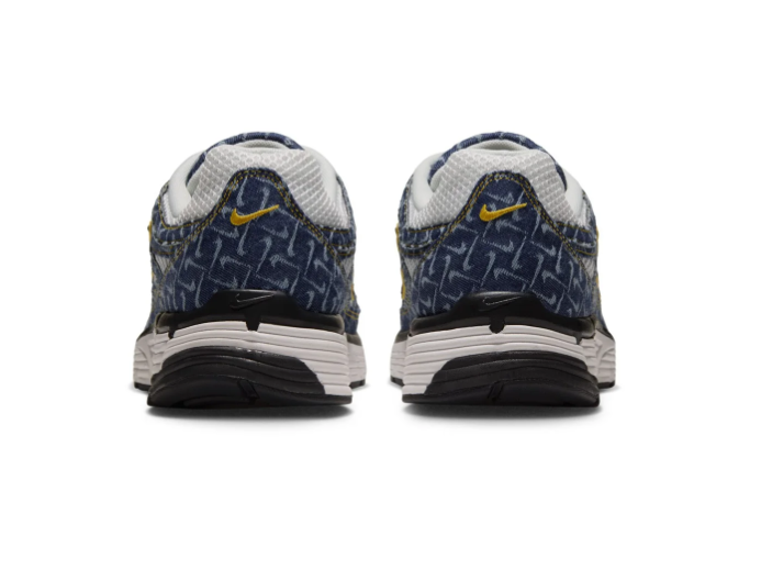 Nike Retro Mesh Sneakers – Navy Pattern, White & Yellow