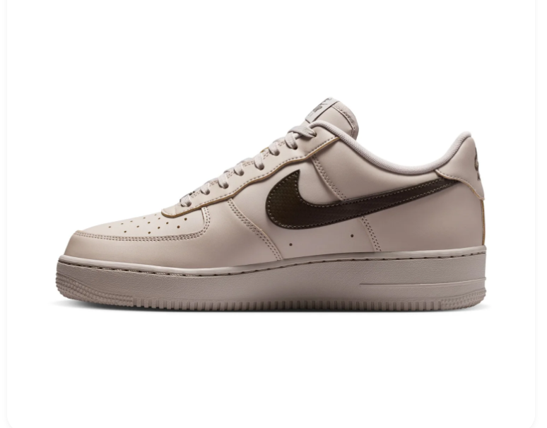 Nike Air Force 1 Low Sneakers – Light Taupe & Dark Brown