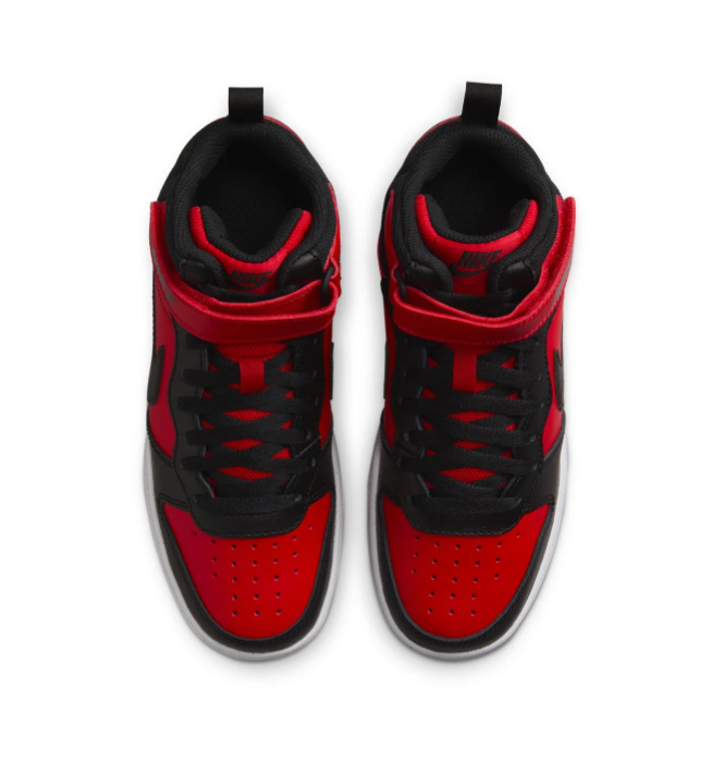 Nike High-Top Sneakers – Red & Black with Ankle Strap